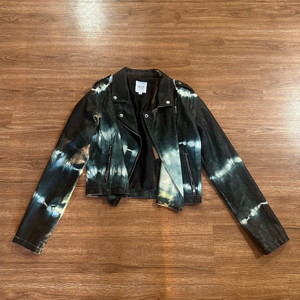 Le Lis Black Leather Moto Jacket - Women’s S